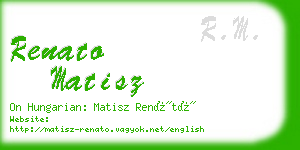 renato matisz business card